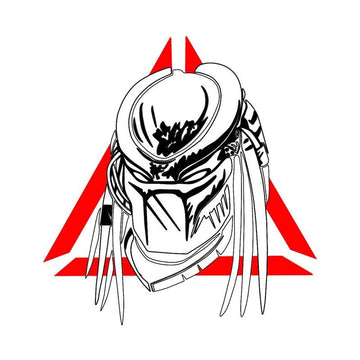 Predator 'Red Laser Triangle | Mask' Vinyl Car Sticker