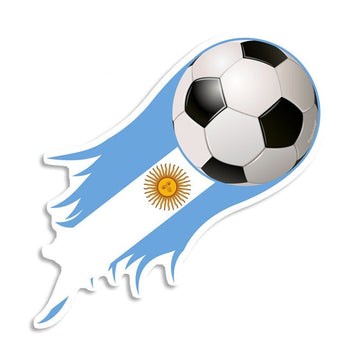 Argentina Soccer Ball 'Sun' Vinyl Car Sticker