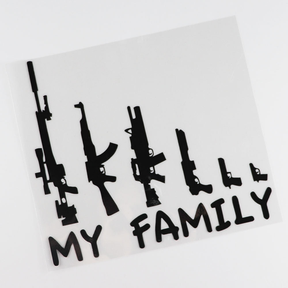 Military Tactical 'My Family | Tactical Guns | 1.0' Vinyl Car Sticker