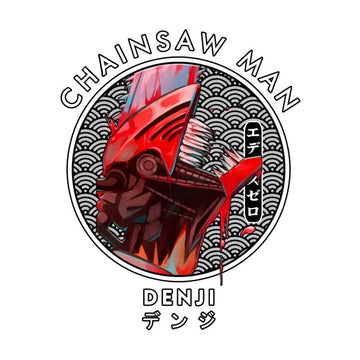 Chainsaw Man 'Denji | Seigaiha Wave | Bloody Head' Vinyl Car Sticker