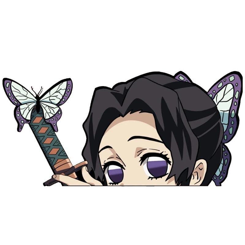 Demon Slayer 'Shinobu | Butterfly Sword' Vinyl Car Peeker Sticker