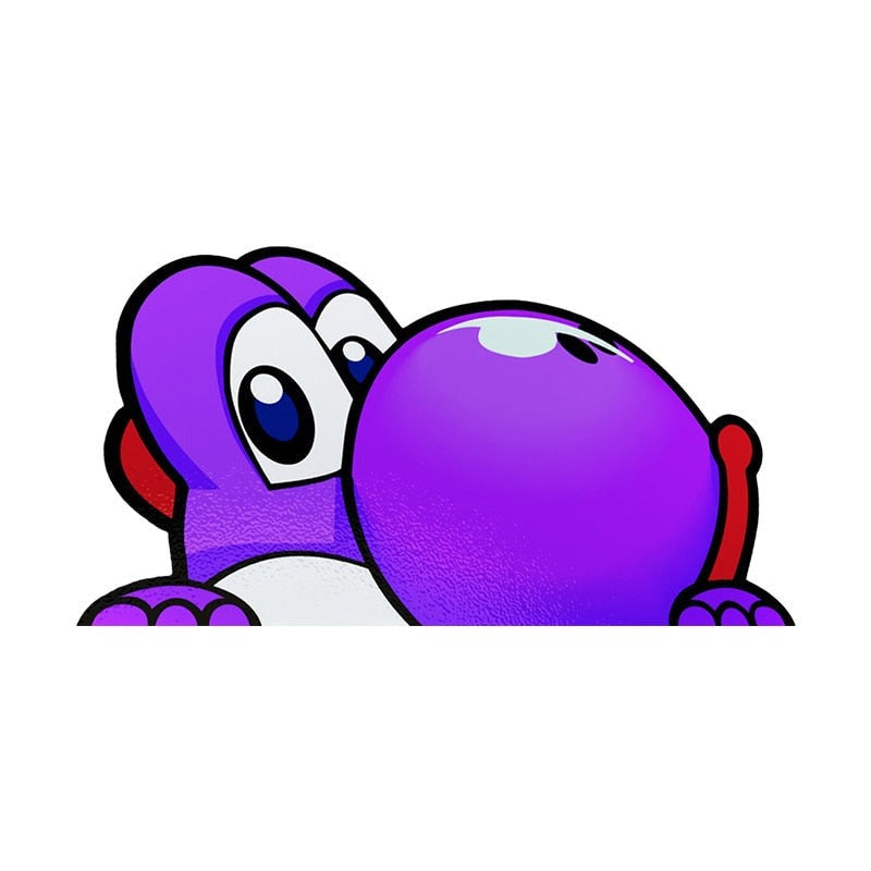 Super Mario Bros. 'Yoshi | Peeking Dinosaur | 1.0' Vinyl Car Peeker Sticker