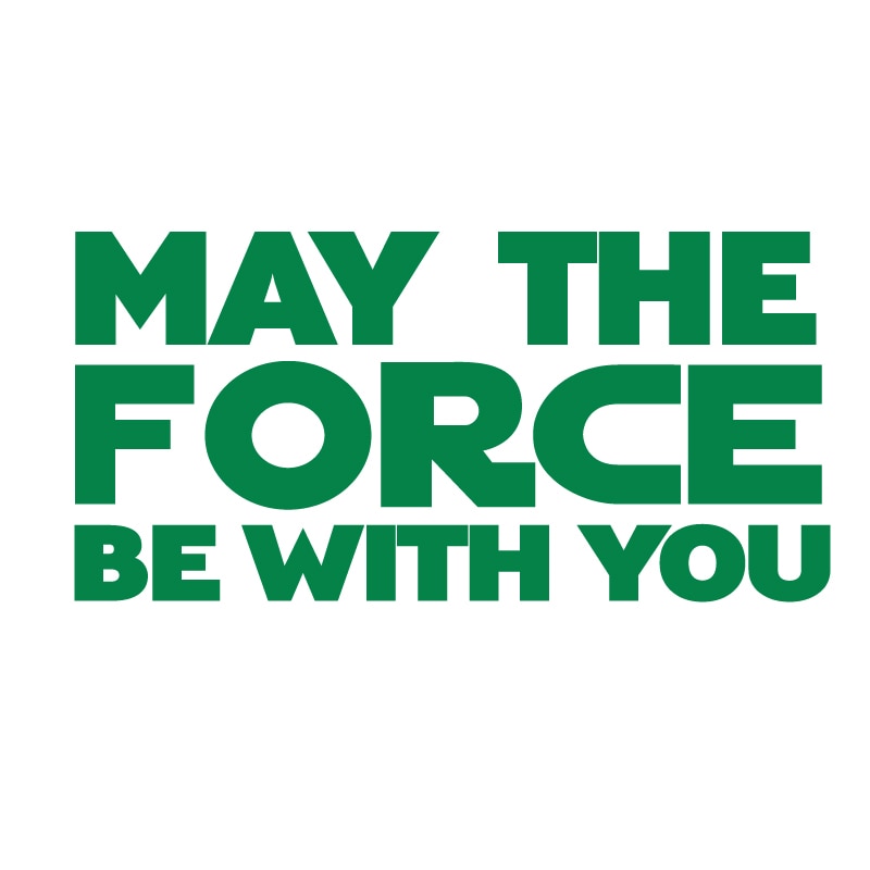 Star Wars 'May The Force Be With You' Vinyl Car Sticker