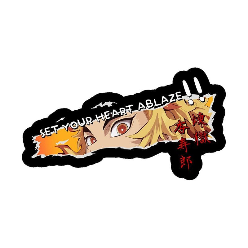 Demon Slayer 'Kyojuro | Set Your Heart Ablaze!!' Vinyl Car 3D Motion Sticker