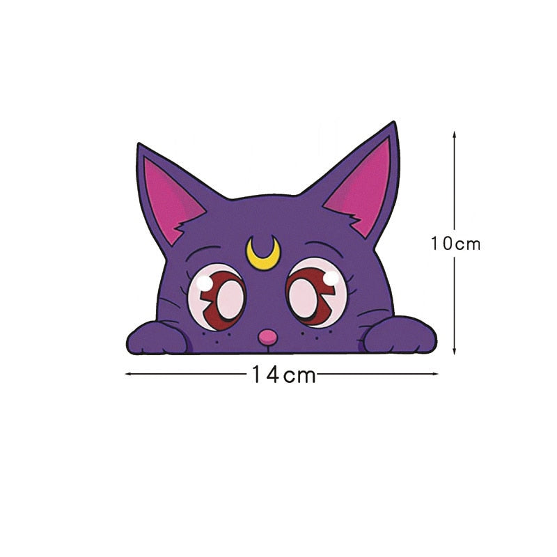 Sailor Moon 'Luna | Looking' Vinyl Car Peeker Sticker