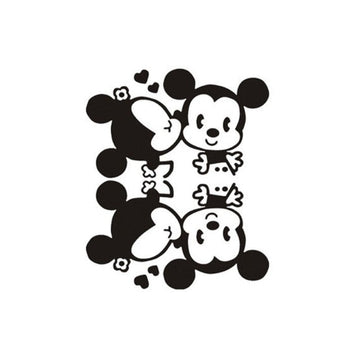 Mickey Mouse 'Minnie Kiss Mickey | Hearts' Vinyl Car Sticker