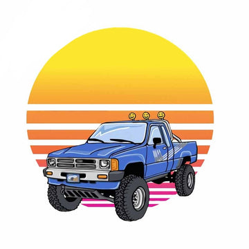 Off-Road Vehicles 'Blue Pickup Truck' Vinyl Car Sticker