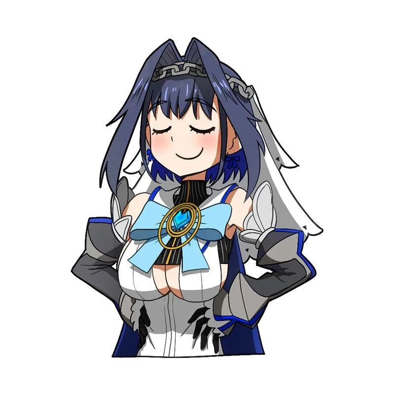 Virtual YouTuber 'Ouro Kronii | Smiling' Vinyl Car Sticker