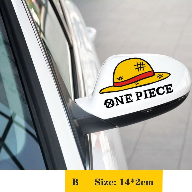 One Piece Font 'Luffy's Straw Hat' Vinyl Car Sticker