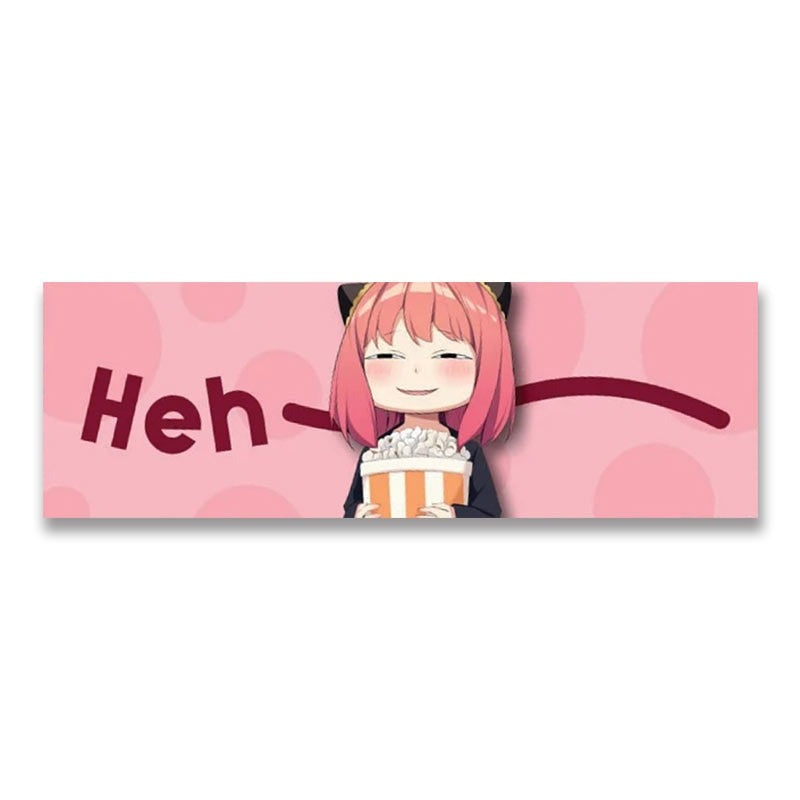 Spy x Family 'Anya | Heh | Carrying Popcorn' Vinyl Car Sticker