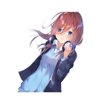 The Quintessential Quintuplets 'Miku | Headphones On Neck' Vinyl Car Sticker