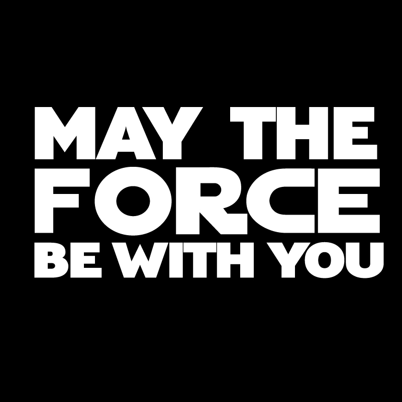 Star Wars 'May The Force Be With You' Vinyl Car Sticker
