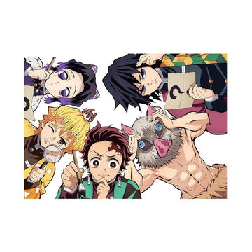 Demon Slayer 'Shinobu-Zenitsu-Tanjiro-Inosuke-Giyu | Thinking' Vinyl Car Sticker