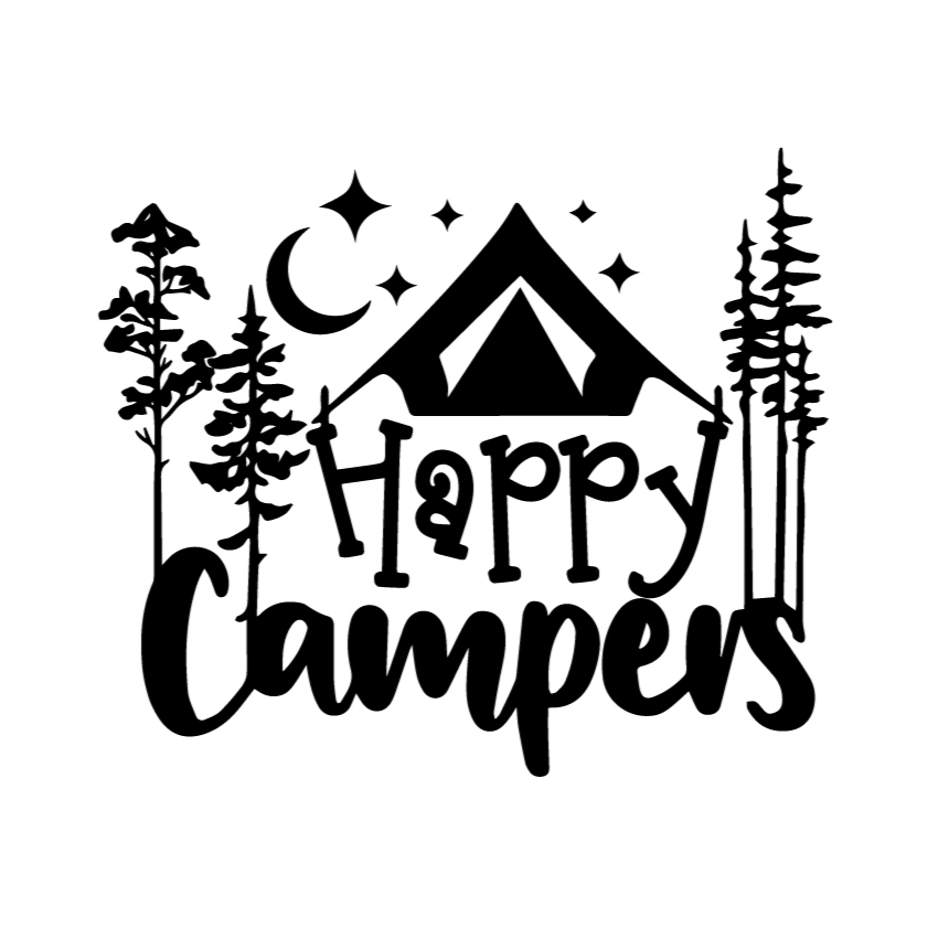 Happy Campers 'Forest' Vinyl Car Sticker