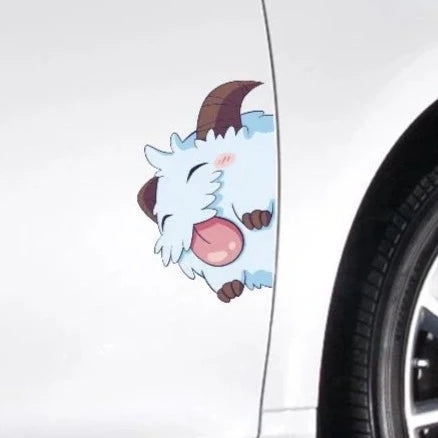 League of Legends 'Poro | Happy' Vinyl Car Peeker Sticker