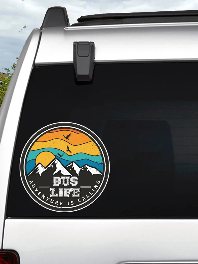 Bus Life 'Adventure Is Calling' Vinyl Car Sticker