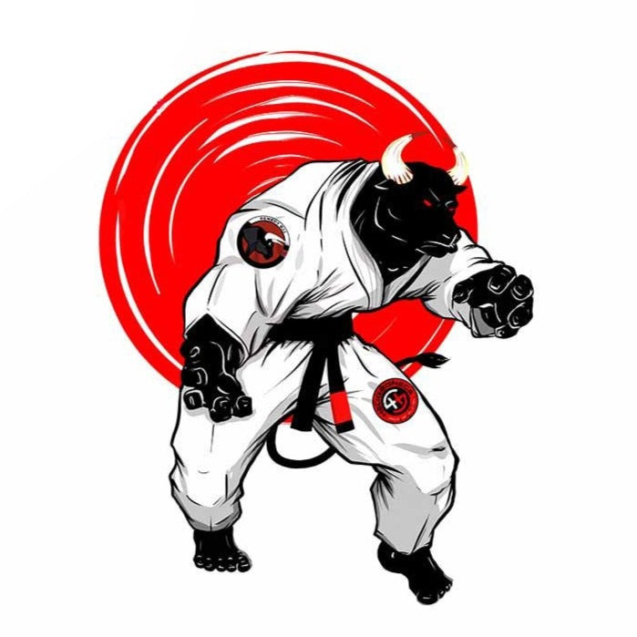 Jiu Jitsu 'Black Bull | Fighting Stance' Vinyl Car Sticker