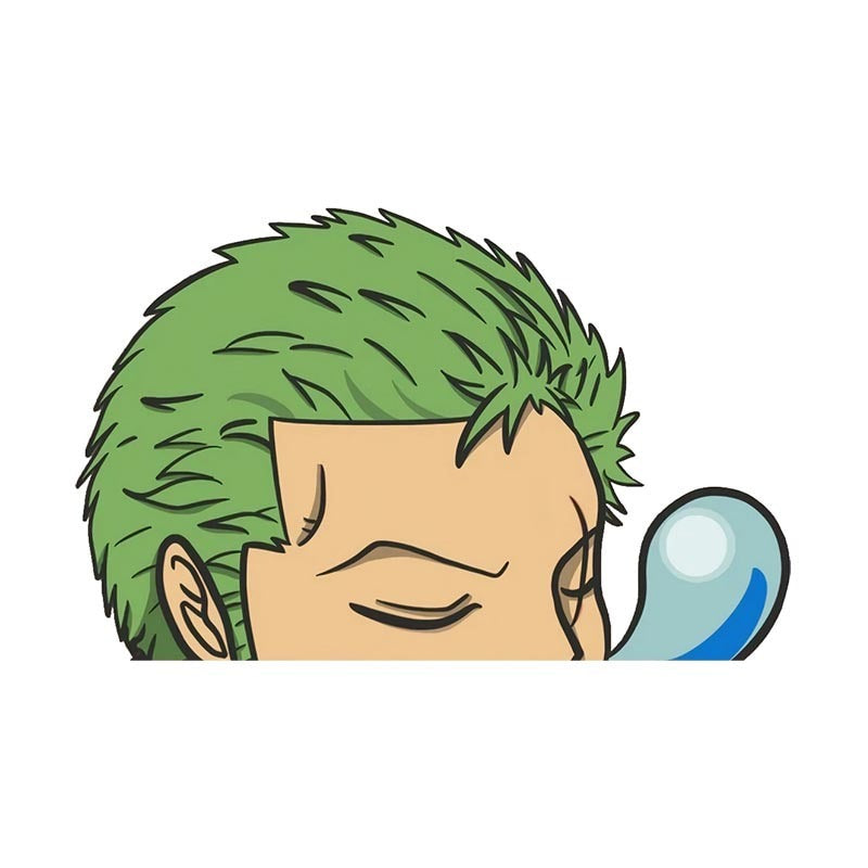 One Piece 'Zoro | Blowing Bubble' Vinyl Car Peeker Sticker