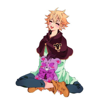 Black Clover 'Luck and Purple Bear | Sitting' Vinyl Car Sticker