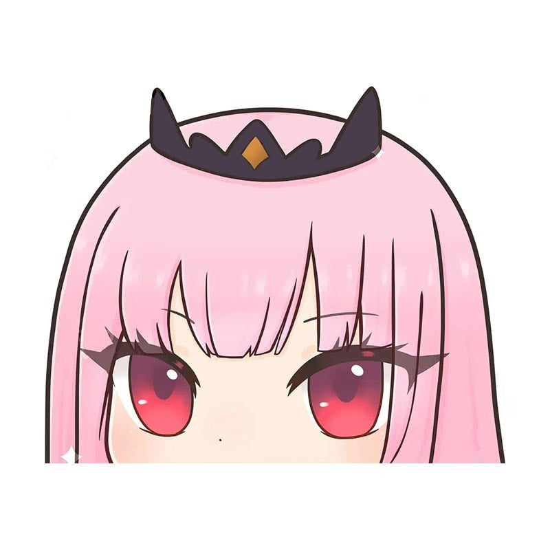 Virtual YouTuber 'Mori Calliope | Crown' Vinyl Car Peeker Sticker
