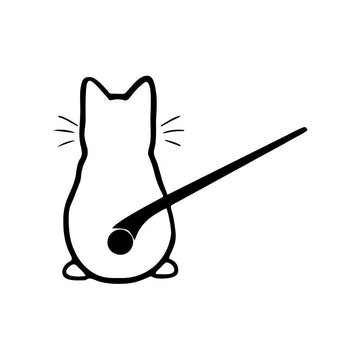 Cute Cat 'Sitting Back' Vinyl Car Wiper Sticker