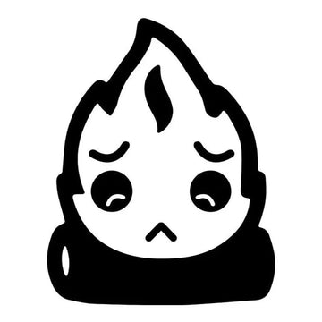 Calcifer Flame 'Unhappy' Vinyl Car Sticker