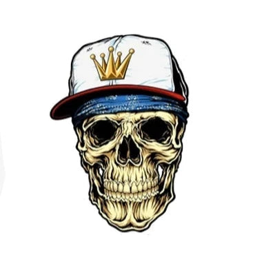 Cool Skull 'Snapback Cap' Vinyl Car Sticker