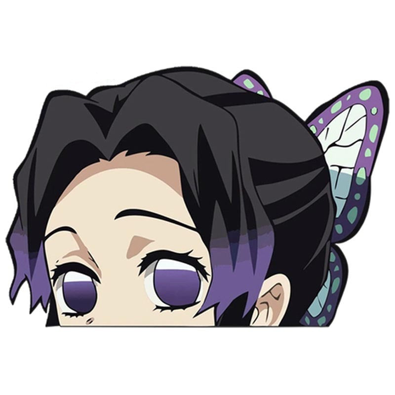 Demon Slayer 'Shinobu Kocho | Serious | 2.0' Vinyl Car Peeker Sticker