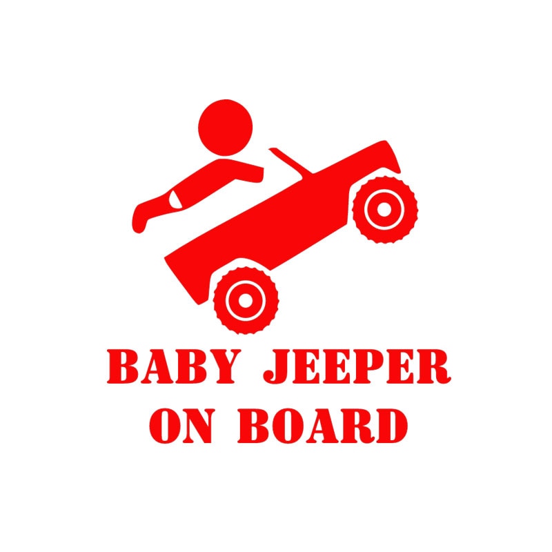 Baby Jeeper On Board 'Driving' Vinyl Car Sticker