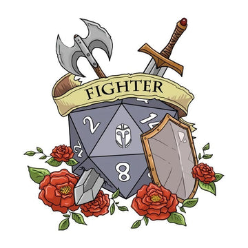 Dungeons & Dragons 'Fighter Dice' Vinyl Car Sticker
