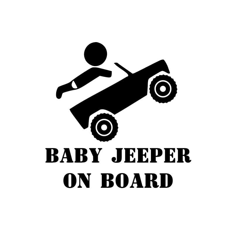 Baby Jeeper On Board 'Driving' Vinyl Car Sticker