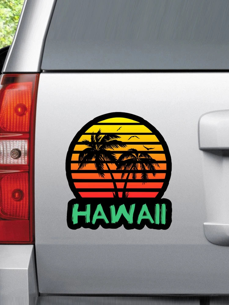 Hawaii 'Palm Trees' Vinyl Car Sticker