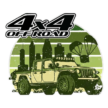 4x4 Off-Road Vehicles 'Parachute' Vinyl Car Sticker