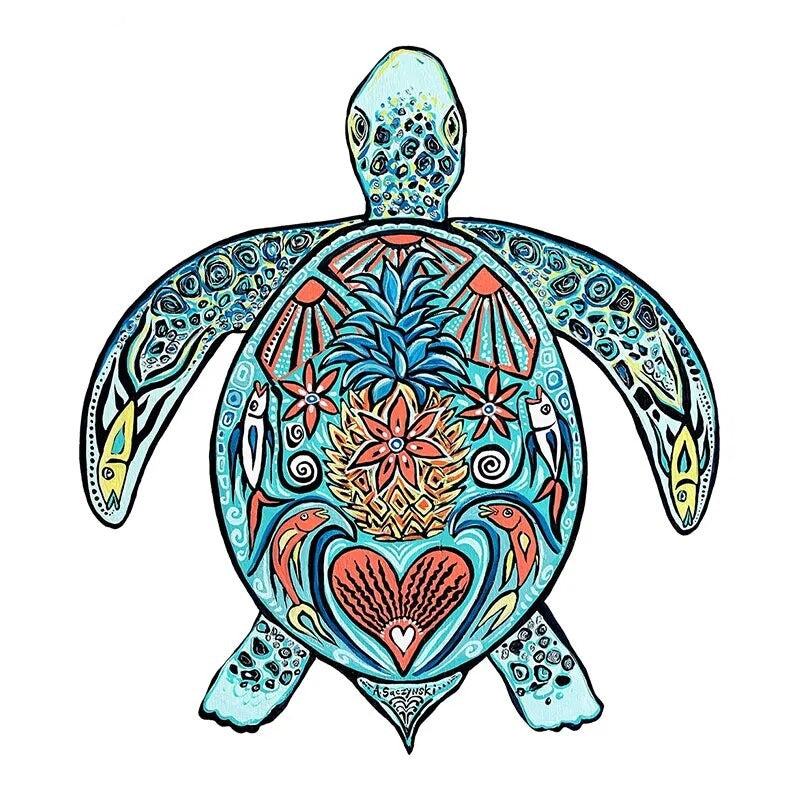 Amazing Tribal Turtle 'Turtle Rum | Mandala' Vinyl Car Sticker