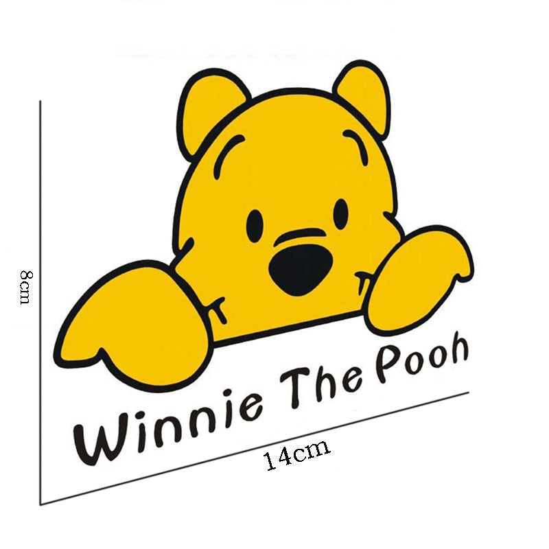Winnie The Pooh 'Pooh | Happy' Vinyl Car Peeker Sticker