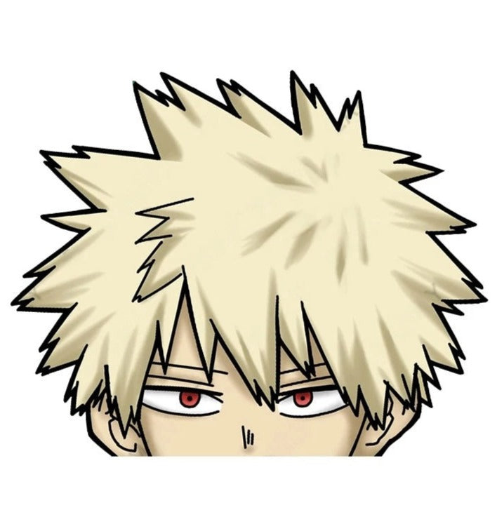 My Hero Academia 'Katsuki Bakugo | Look Tired' Vinyl Car Peeker Sticker