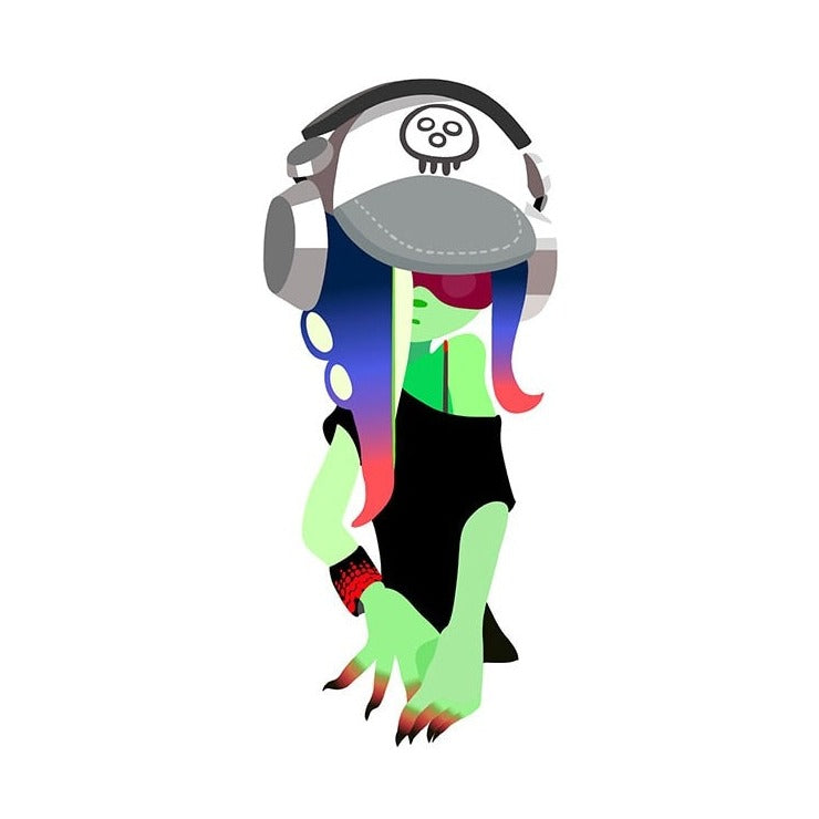 Splatoon 'DJ Dedf1sh' Vinyl Car Sticker