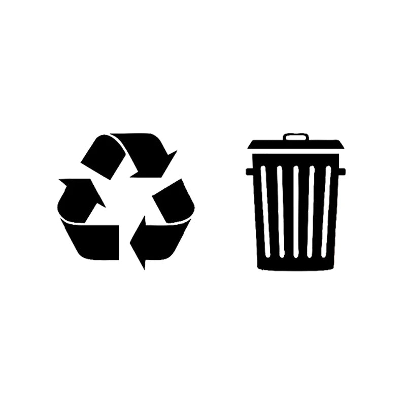 Cool 'Recycle and Trash Bin' Vinyl Car Sticker