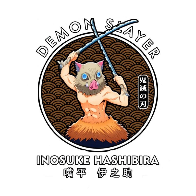 Demon Slayer 'Inosuke Hashibira | Seigaiha Wave' Vinyl Car Sticker