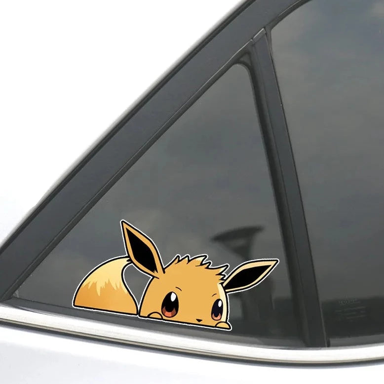 Pokemon 'Eevee' Vinyl Car Peeker Sticker
