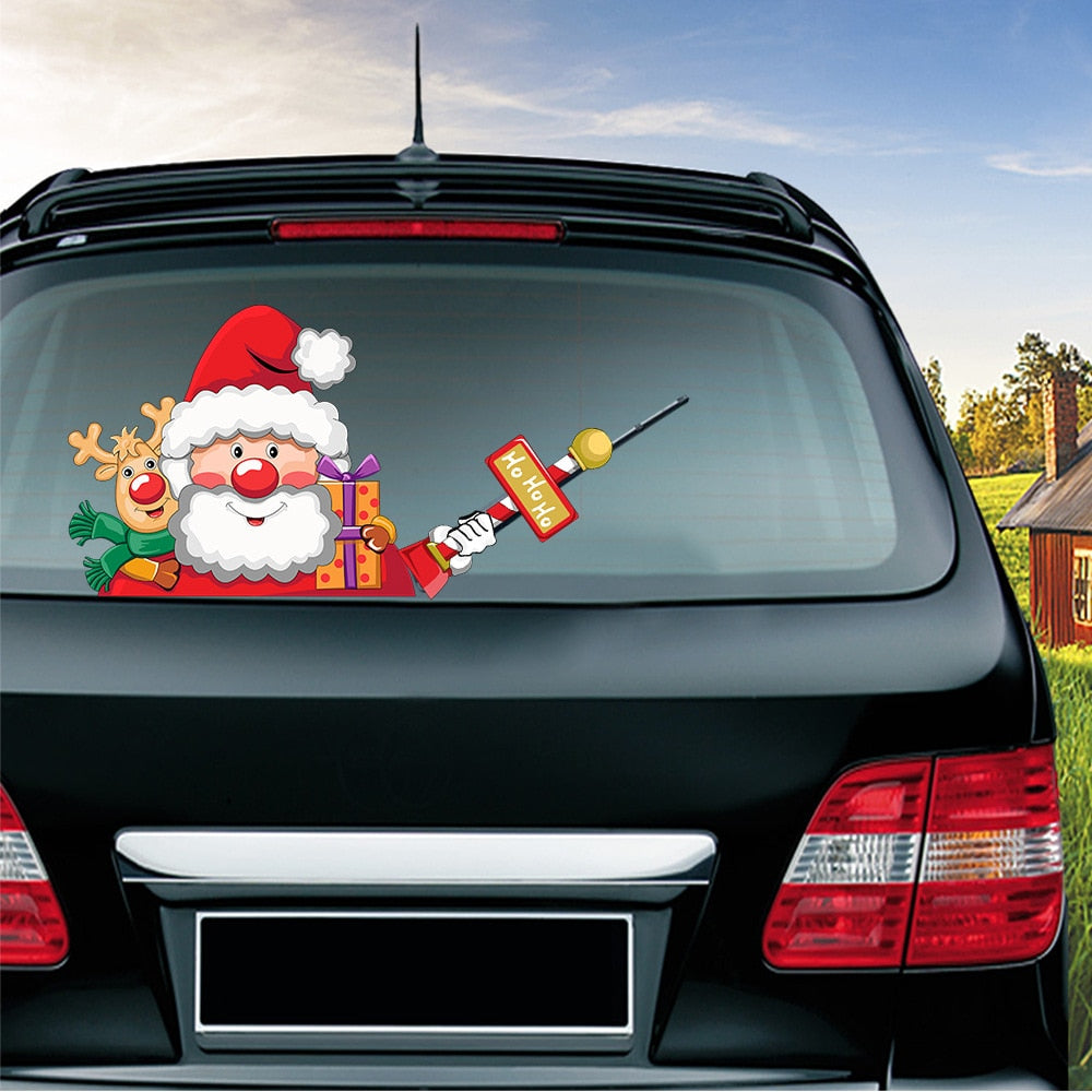 Clown Santa Claus ' Ho Ho Ho' Vinyl Car Wiper Sticker