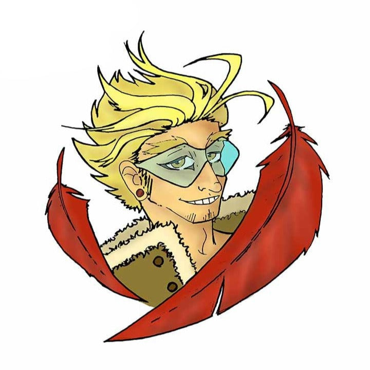 My Hero Academia 'Hawks | Red Feathers' Vinyl Car Peeker Sticker