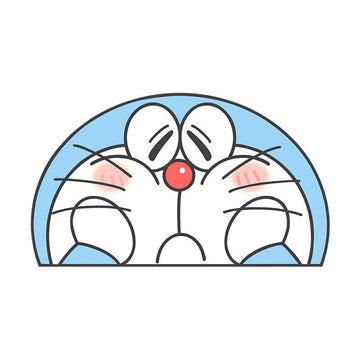 Doraemon 'Sad | Left' Vinyl Car Peeker Sticker