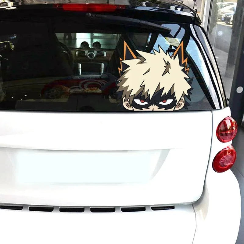 My Hero Academia 'Katsuki Bakugo | Squinting' Vinyl Car Peeker Sticker