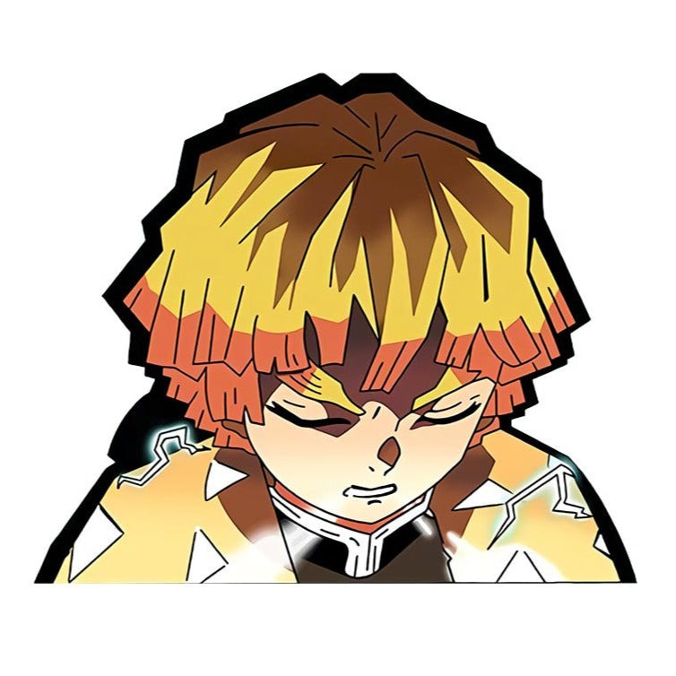 Demon Slayer 'Zenitsu | Fuming in Anger' Vinyl Car Sticker