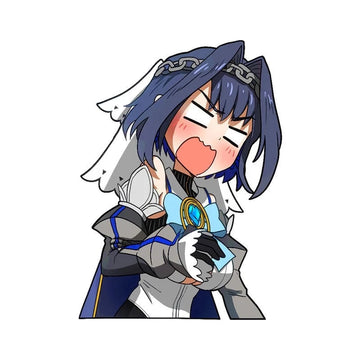 Virtual YouTuber 'Ouro Kronii | Angry' Vinyl Car Sticker