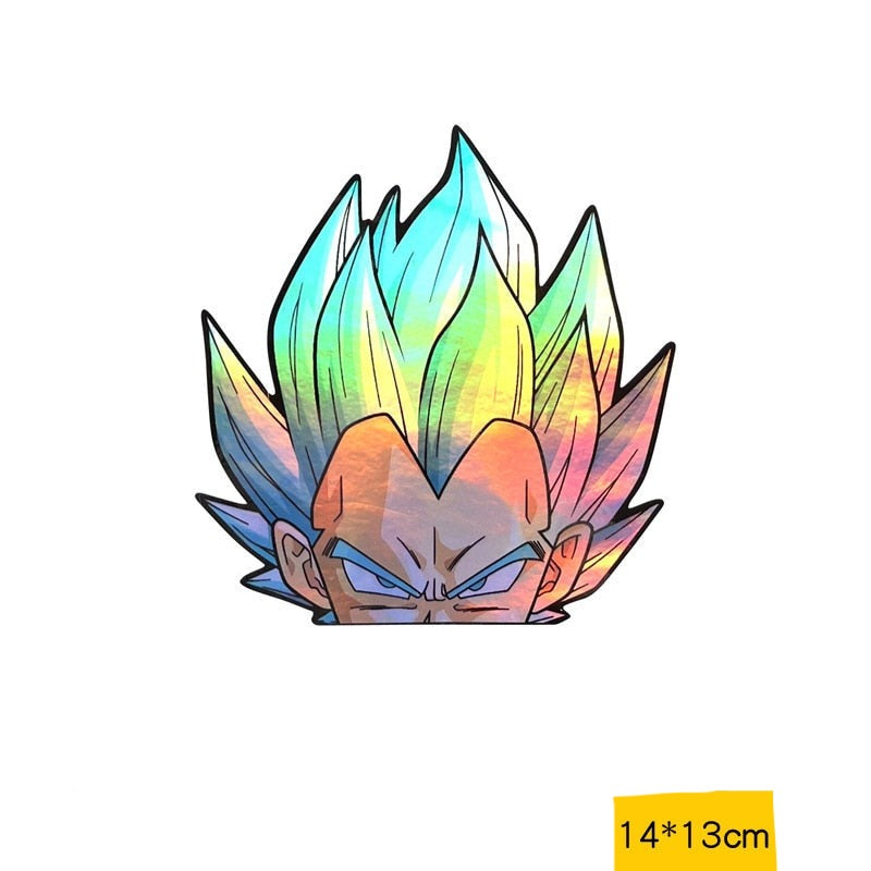 Dragon Ball Z 'Vegeta | Colorful Hair' Vinyl Car Peeker Sticker