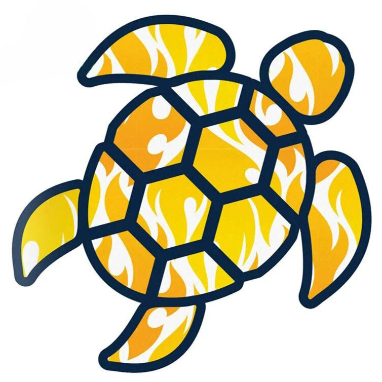 Amazing Tribal Turtle 'Red Hound Auto | Yellow' Vinyl Car Sticker