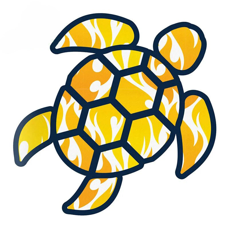 Amazing Tribal Turtle 'Red Hound Auto | Yellow' Vinyl Car Sticker