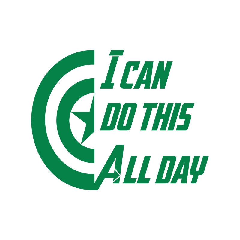 Captain America 'I Can Do This All Day' Vinyl Car Sticker